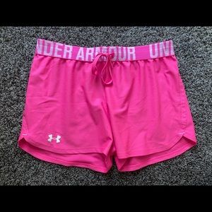 Hot Pink under armor shorts